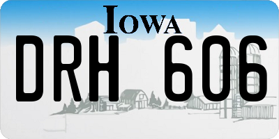 IA license plate DRH606