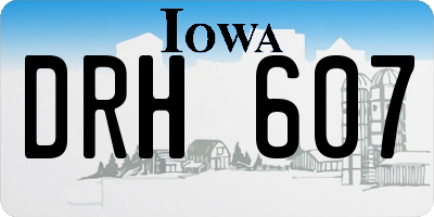 IA license plate DRH607