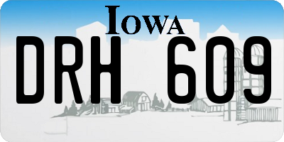 IA license plate DRH609