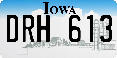 IA license plate DRH613