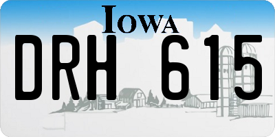 IA license plate DRH615