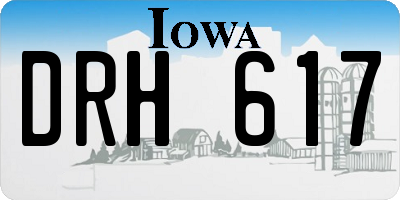IA license plate DRH617