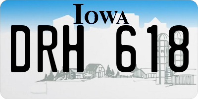 IA license plate DRH618