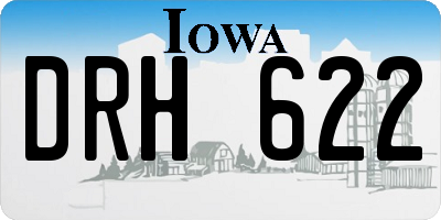 IA license plate DRH622