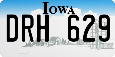 IA license plate DRH629
