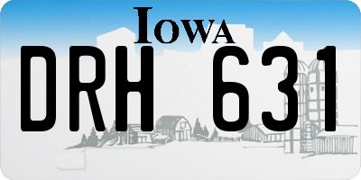 IA license plate DRH631