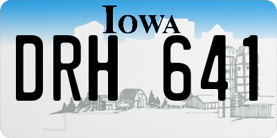 IA license plate DRH641