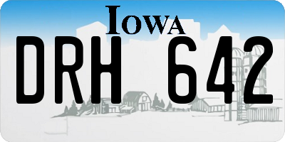 IA license plate DRH642
