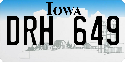 IA license plate DRH649