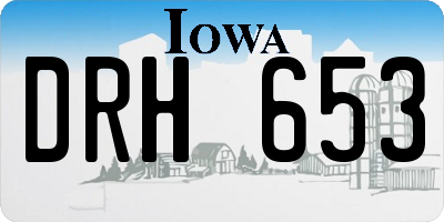 IA license plate DRH653