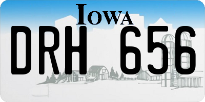 IA license plate DRH656