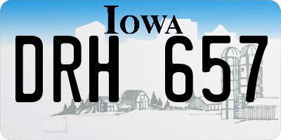 IA license plate DRH657