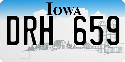 IA license plate DRH659
