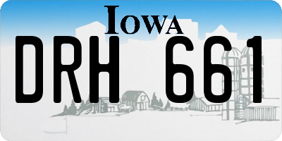 IA license plate DRH661