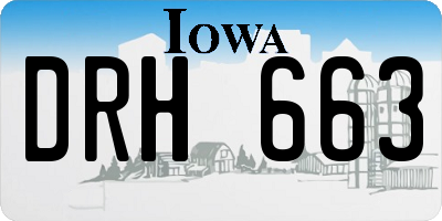 IA license plate DRH663