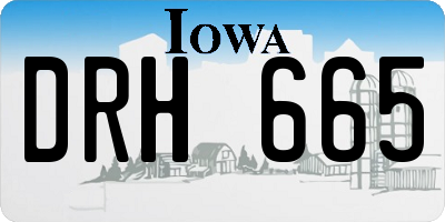 IA license plate DRH665