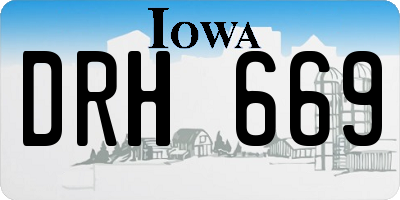 IA license plate DRH669