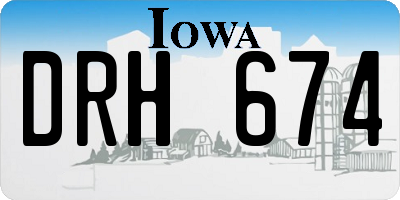 IA license plate DRH674