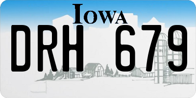 IA license plate DRH679