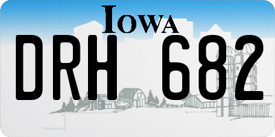 IA license plate DRH682