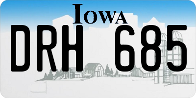 IA license plate DRH685