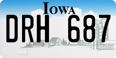 IA license plate DRH687