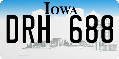 IA license plate DRH688