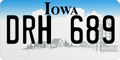 IA license plate DRH689
