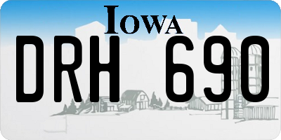 IA license plate DRH690