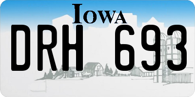IA license plate DRH693