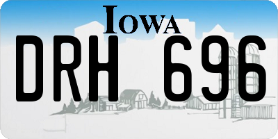 IA license plate DRH696