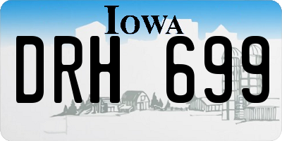 IA license plate DRH699