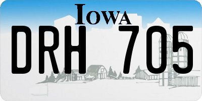 IA license plate DRH705