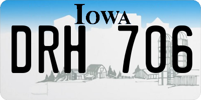 IA license plate DRH706