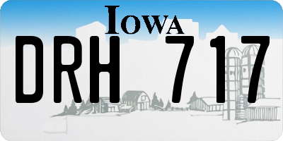 IA license plate DRH717