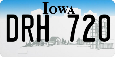 IA license plate DRH720