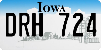IA license plate DRH724