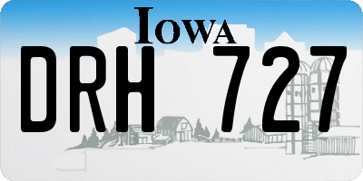 IA license plate DRH727