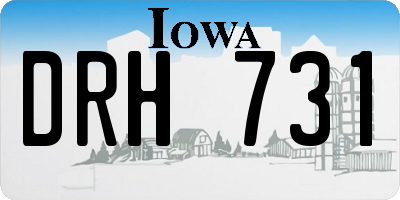 IA license plate DRH731