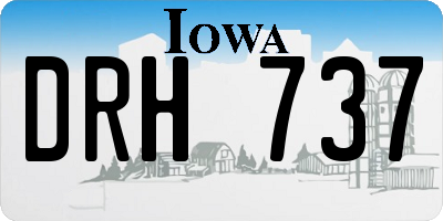 IA license plate DRH737