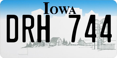 IA license plate DRH744