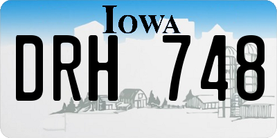 IA license plate DRH748