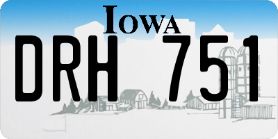 IA license plate DRH751