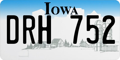 IA license plate DRH752