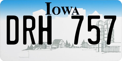 IA license plate DRH757