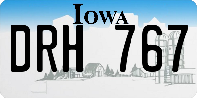 IA license plate DRH767