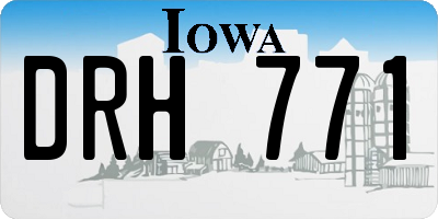 IA license plate DRH771