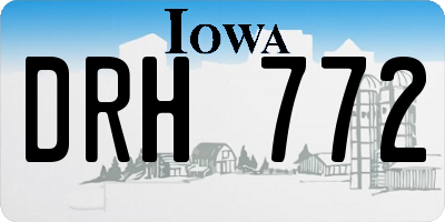 IA license plate DRH772
