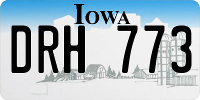 IA license plate DRH773