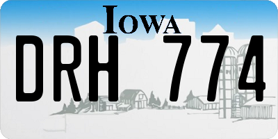 IA license plate DRH774